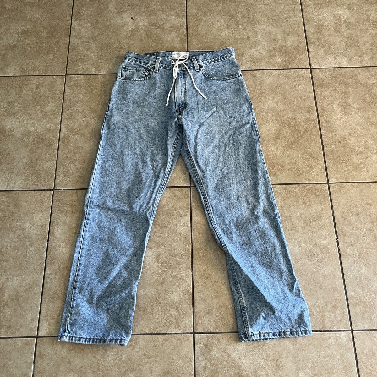 Levi's × Vintage Remade Levi’s Drawstring Waist Baggy Jeans Size US 34 / EU 50 - 1 Thumbnail