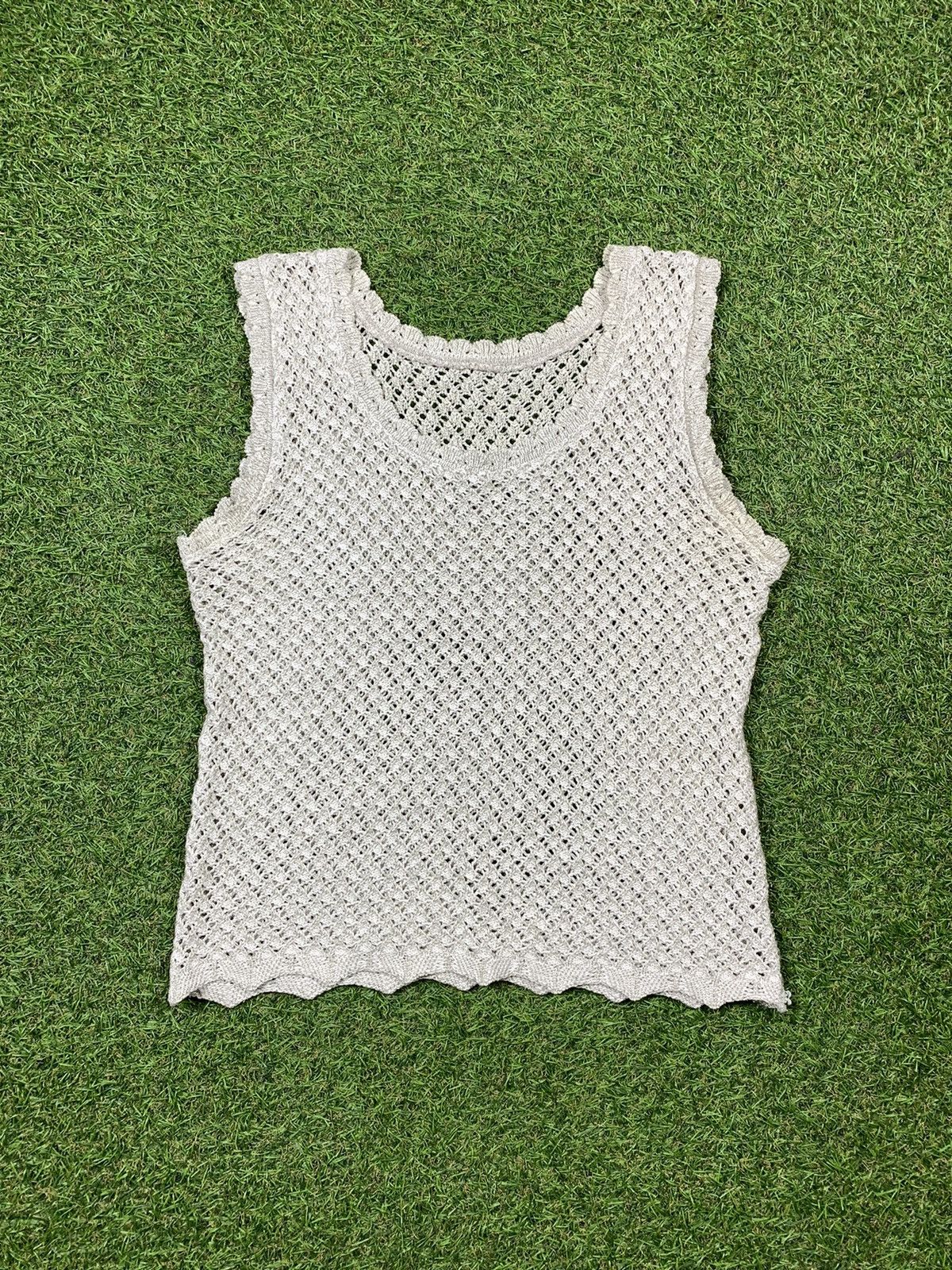 Vintage Vintage Mesh tank top knit Japanese style Size M / US 6-8 / IT 42-44 - 1 Thumbnail