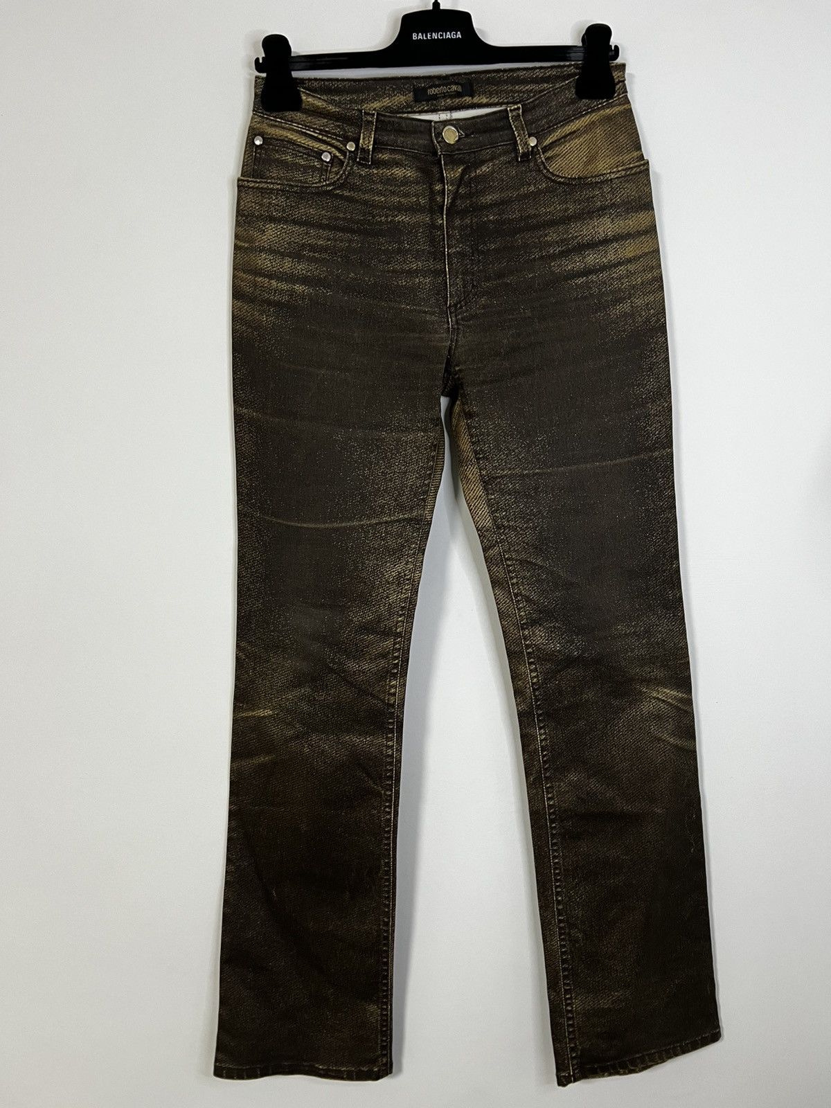 Roberto Cavalli Roberto cavalli flare jeans pants M eco leather Size 29" - 1 Thumbnail