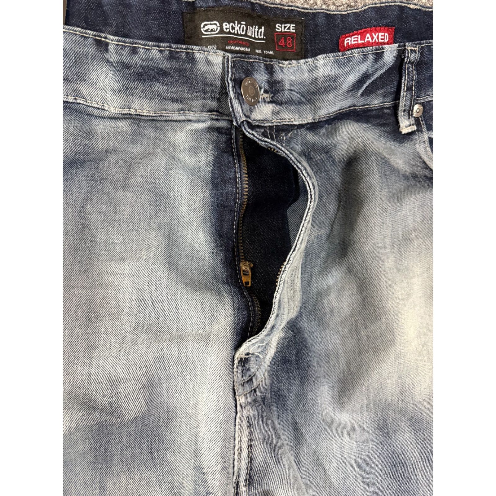 Ecko Unltd. Ecko Unltd. Shorts Mens 48 Blue Relaxed Fit Denim Vintage HipHop Casual 5-Pocket Zipper Broken Origin China Regular Size Size US 32 / EU 48 - 3 Thumbnail