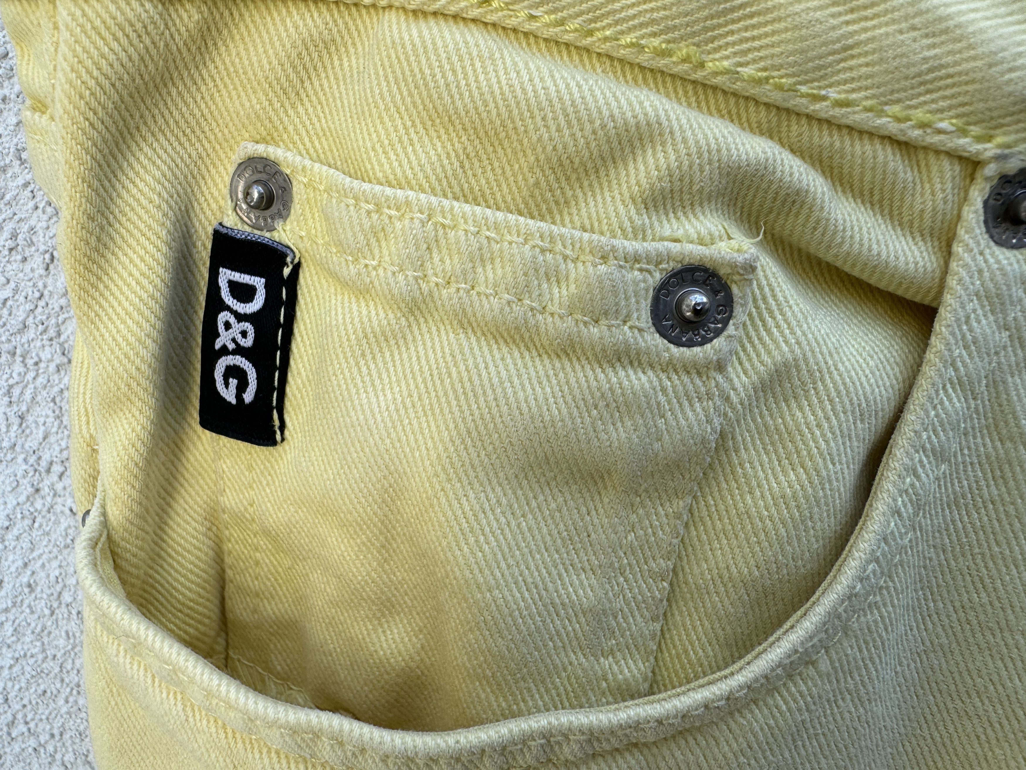 Dolce & Gabbana D&G DOLCE & GABBANA VINTAGE 90s YELLOW JEANS US32 Size US 32 / EU 48 - 3 Thumbnail