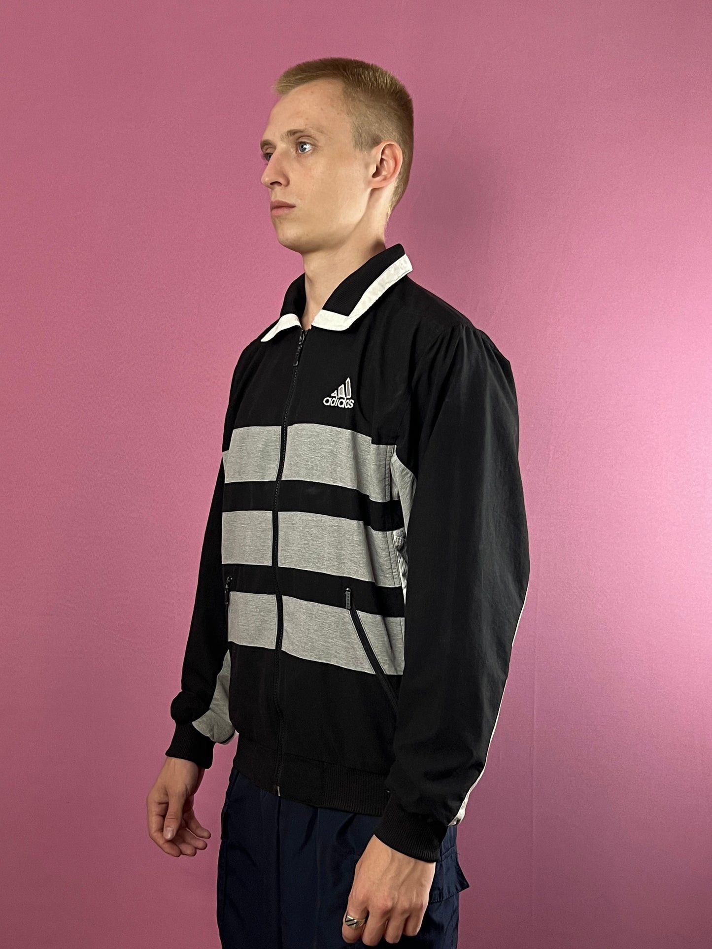 Adidas × Vintage Adidas Big Logo Vintage Men's Striped Windbreaker Jacket - S Size US S / EU 44-46 / 1 - 1 Thumbnail