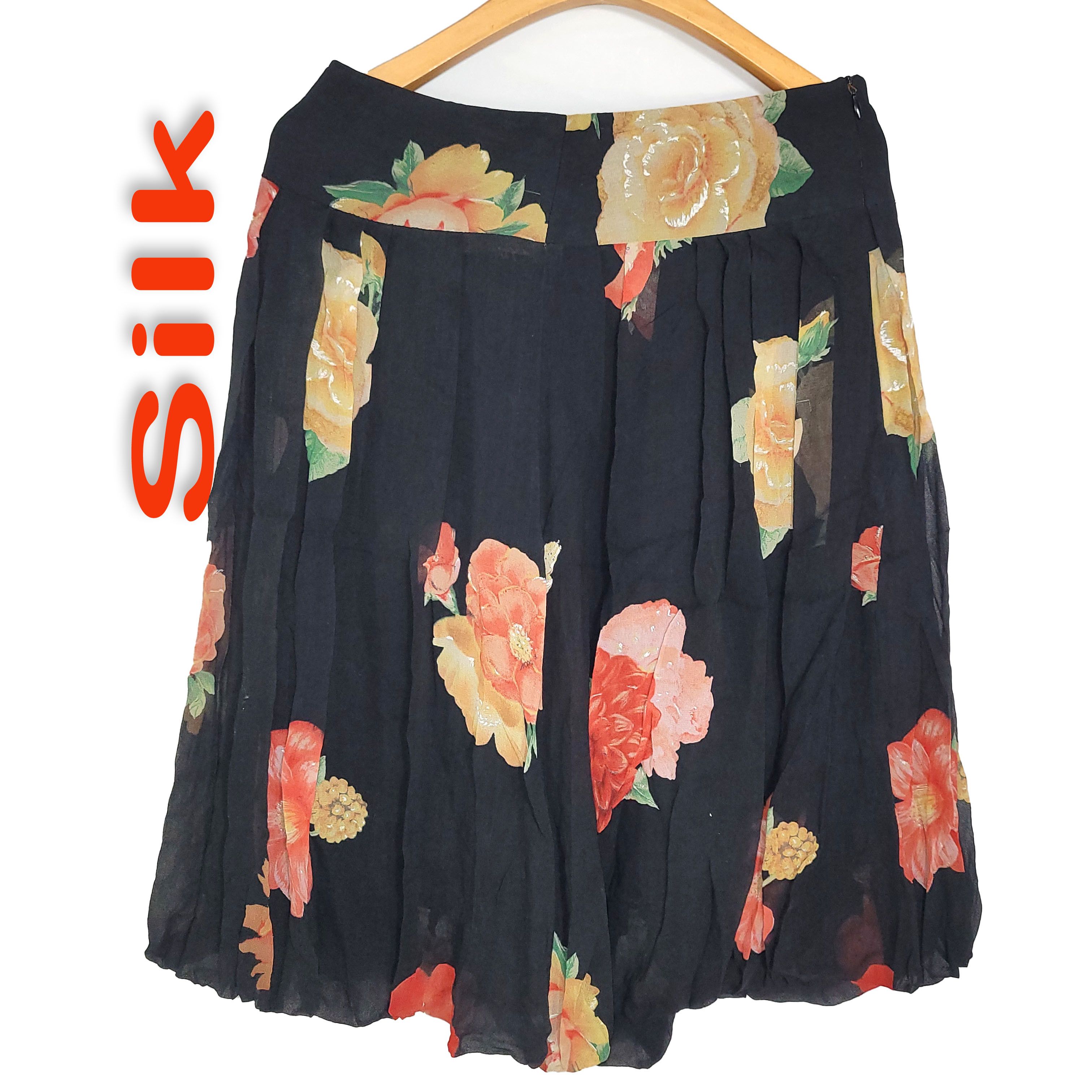 Other Women's 100% Silk Size S A-Line Skirt SEC698 Size 26" / US 2 / IT 38 - 1 Thumbnail