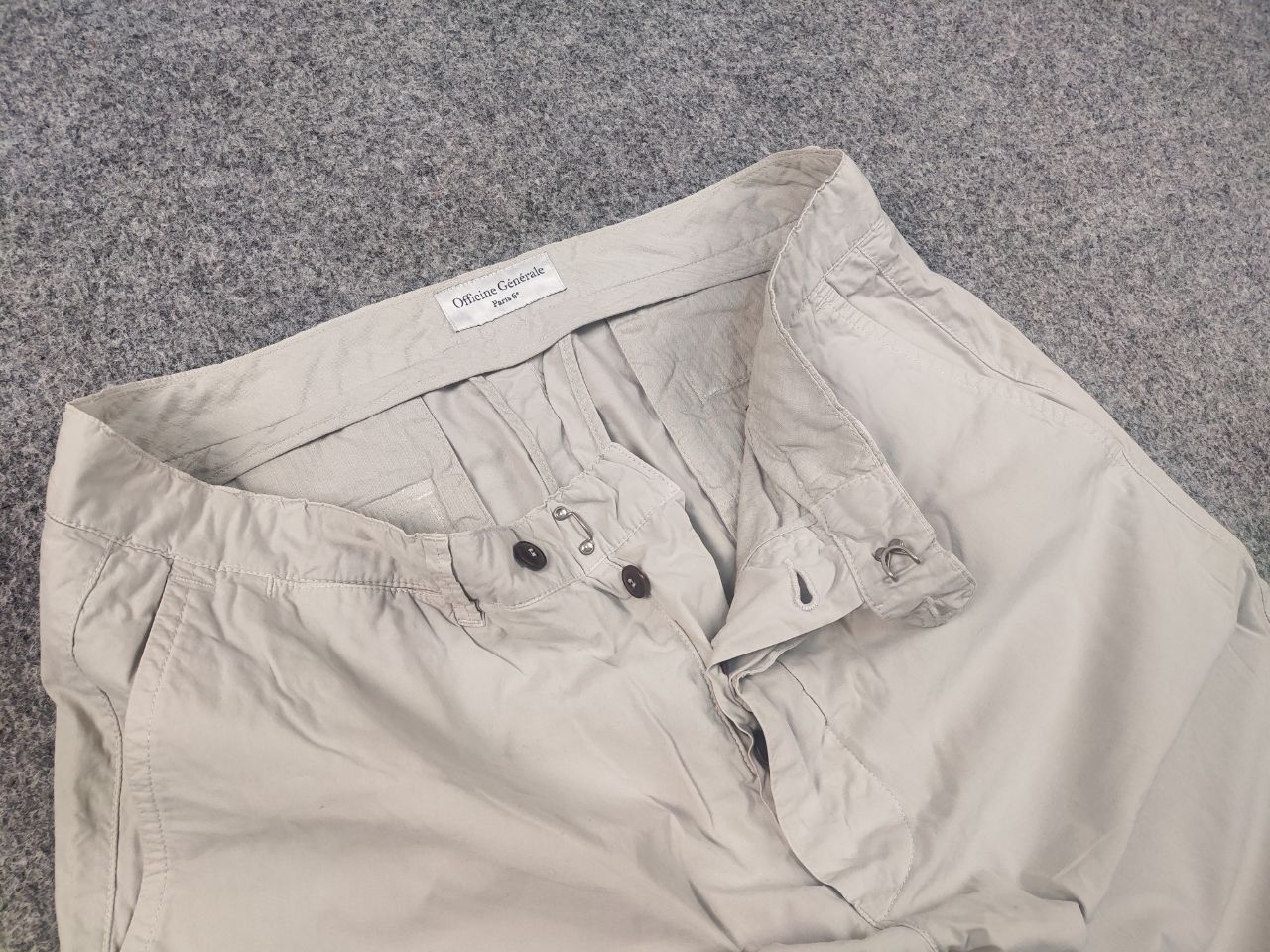 Officine Generale Officine Generale Fisherman Bermuda Beige Button Shorts Size US 36 / EU 52 - 5 Thumbnail