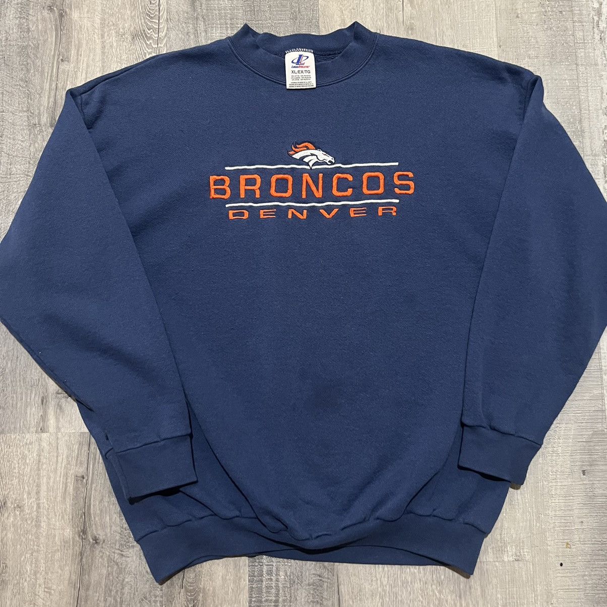 Logo Athletic × Vintage VTG Denver Broncos Logo Athletic NFL Football Sweatshirt Size US XL / EU 56 / 4 - 1 Thumbnail