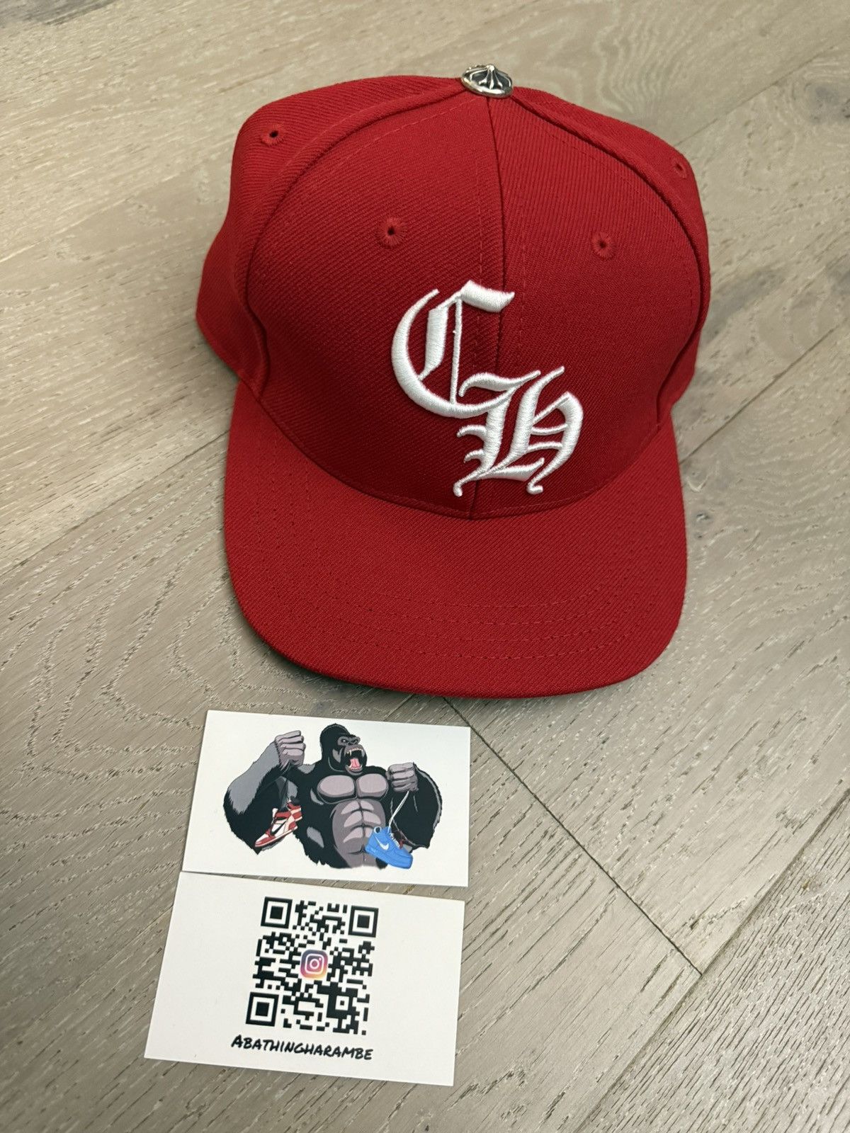 Chrome Hearts Chrome Hearts 6 Panel On Field Baseball Cap Red White Size ONE SIZE - 2 Thumbnail
