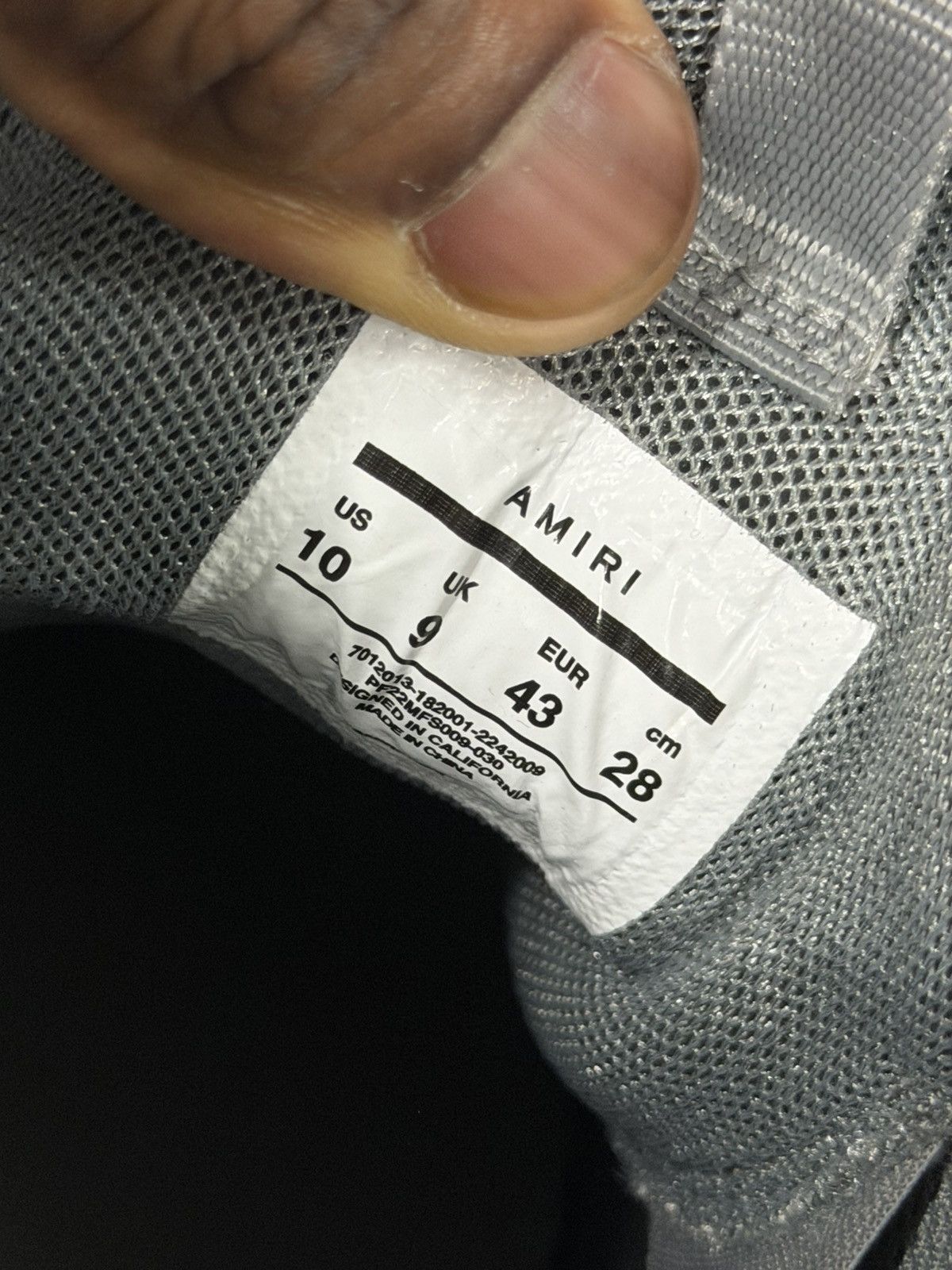 Amiri Amiri Bone Runner Grey Sneakers Size US 10 / EU 43 - 9 Thumbnail