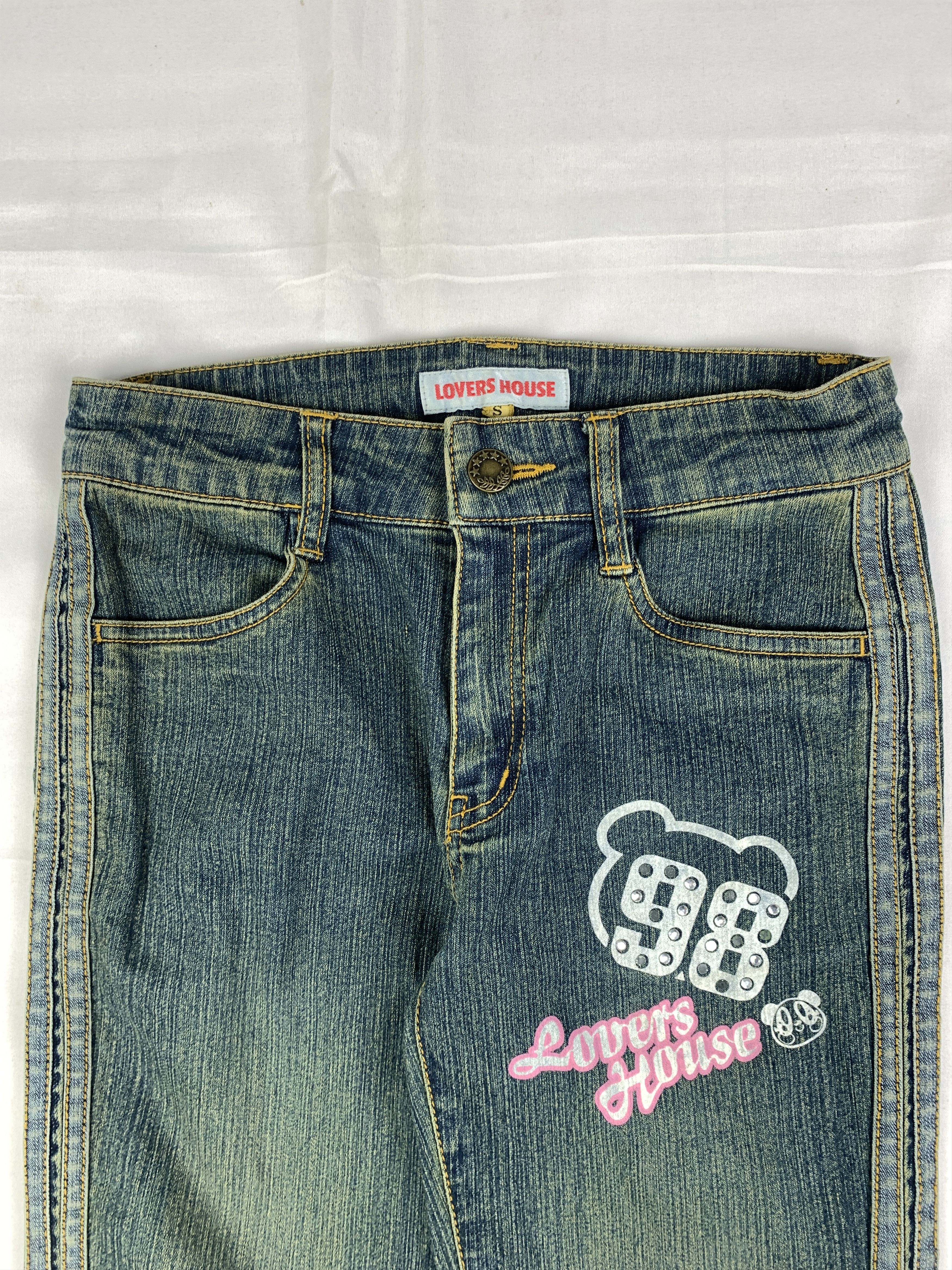 Angel Blue 2000s Lovers House Indigo Blue Flared Petite Jeans (26) Size 26" / US 2 / IT 38 - 7 Thumbnail