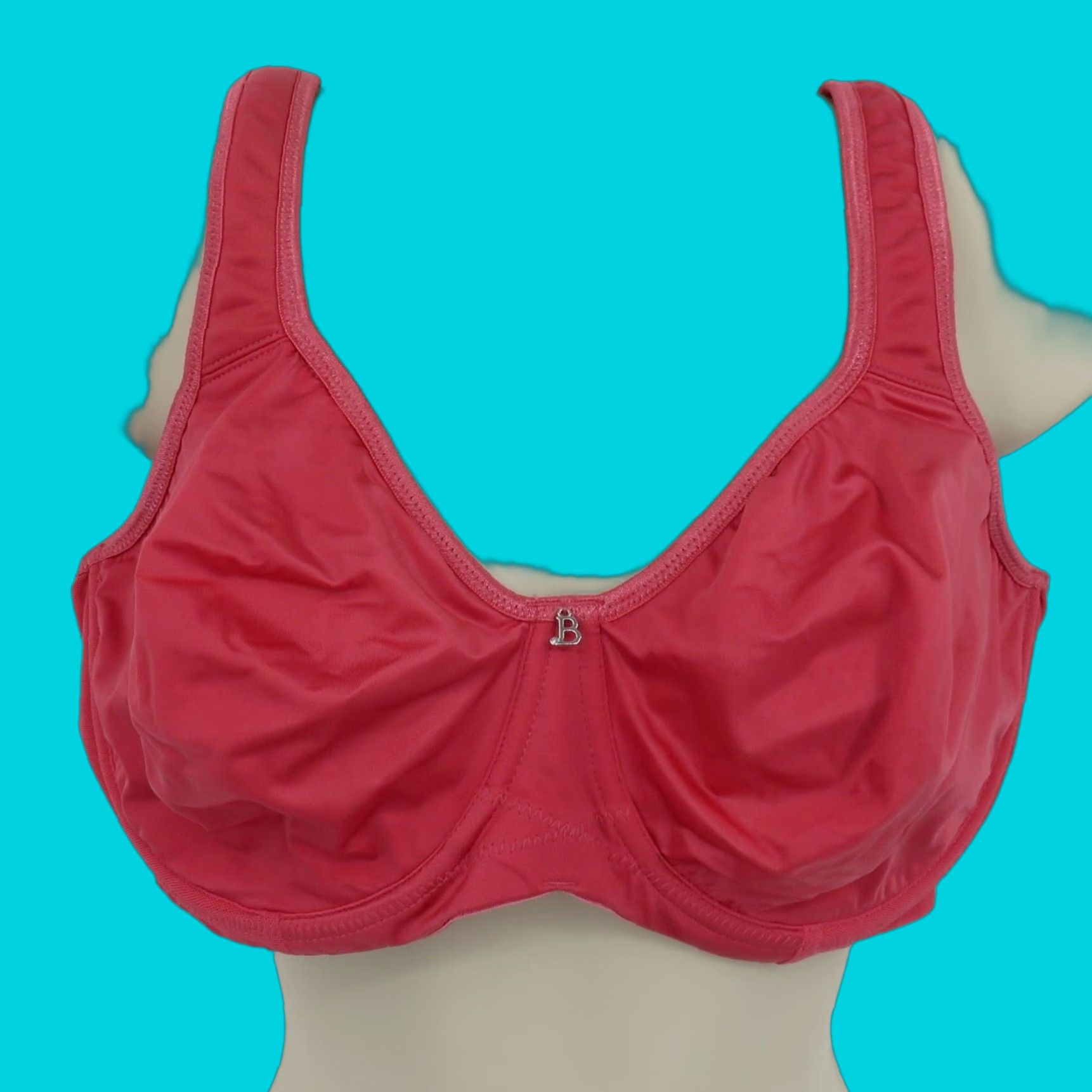 Vintage Breezies Bra Underwire Unlined Style A639540 36DDD Womens Pink T-Shirt Bra Charms Rhinestone Silver Charm Size ONE SIZE - 1 Thumbnail