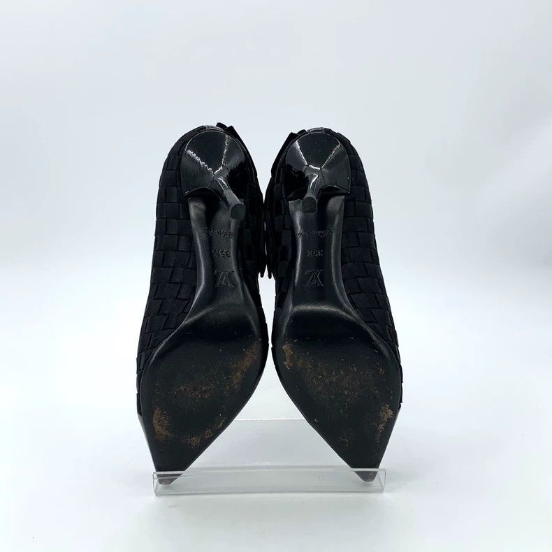 Louis Vuitton Louis Vuitton Black leather-paneled stiletto pointed pumps Size US 5 / IT 35 - 5 Thumbnail