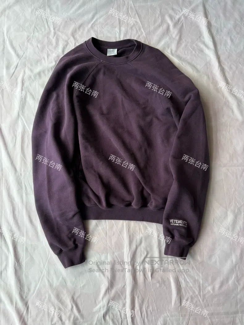 Vetements Vetements Purple Heavy Sweatshirt Size US XS / EU 42 / 0 - 2 Thumbnail