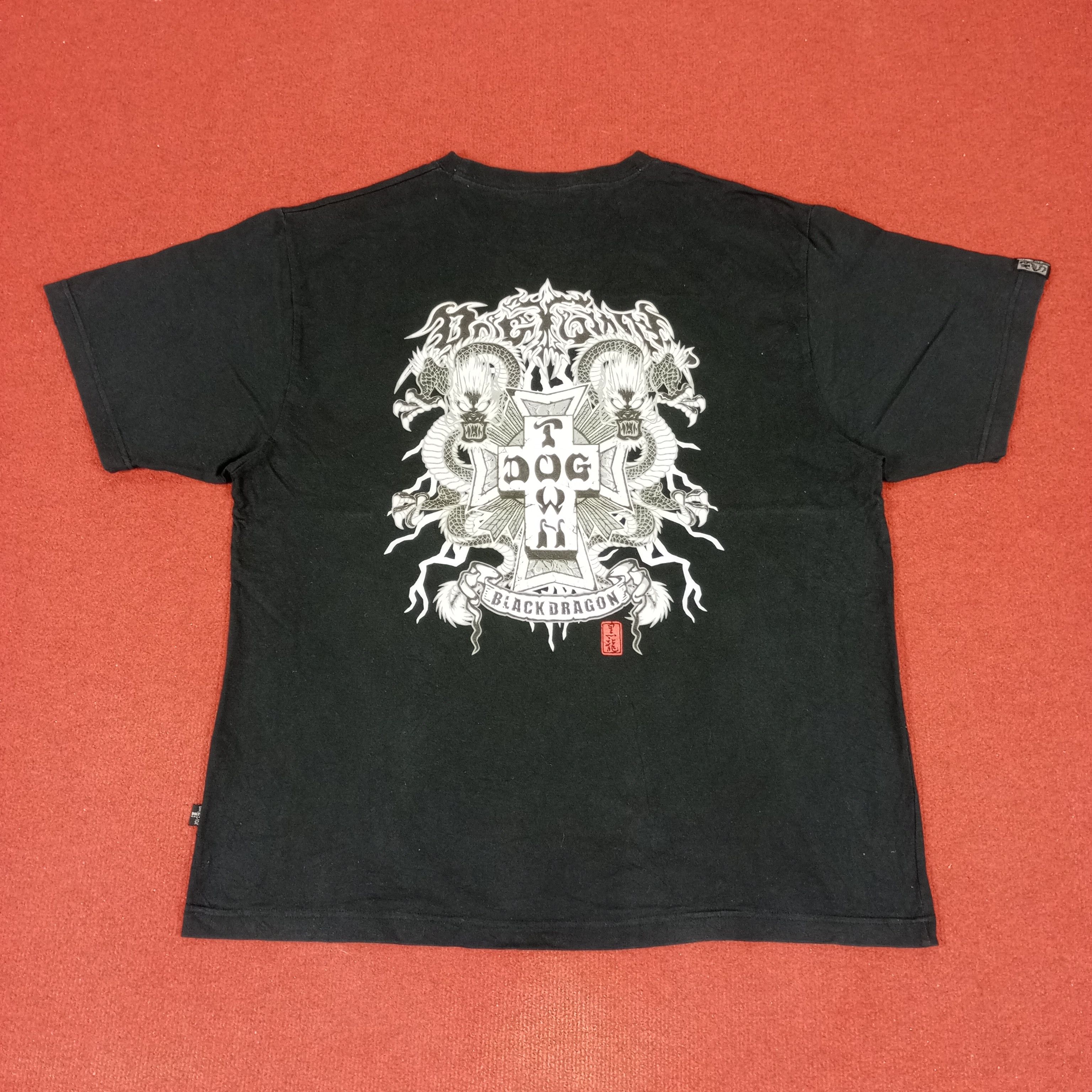 Dogtown × Vintage Dogtown Black Dragon Streetwear Skateboard Style Tshirt Size US XXL / EU 58 / 5 - 1 Thumbnail