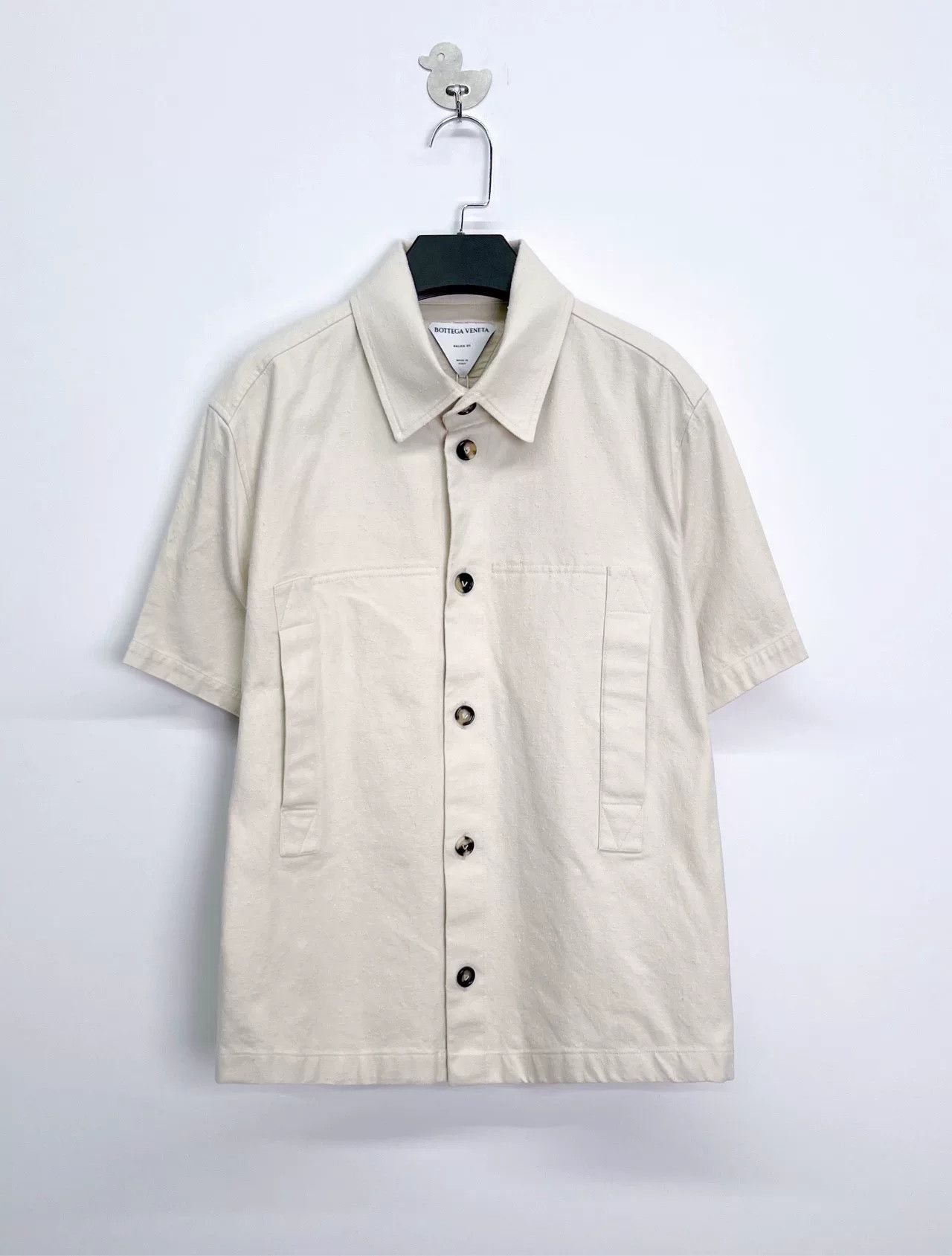 Bottega Veneta Bottega Veneta Beige Linen Utility Shirt Size US M / EU 48-50 / 2 - 1 Thumbnail