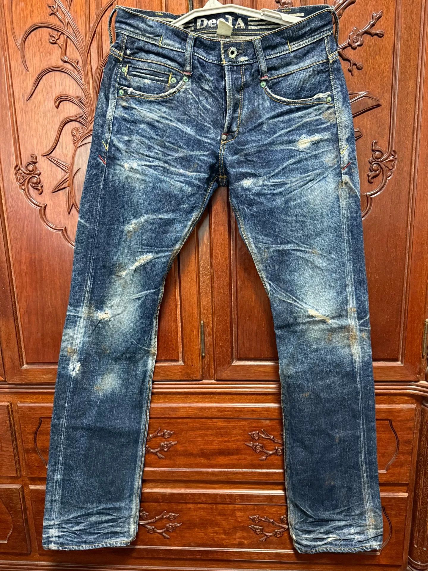 DETAJ Men's Okayama Selvedge Straight Slim Jeans Size US 30 / EU 46 - 1 Thumbnail