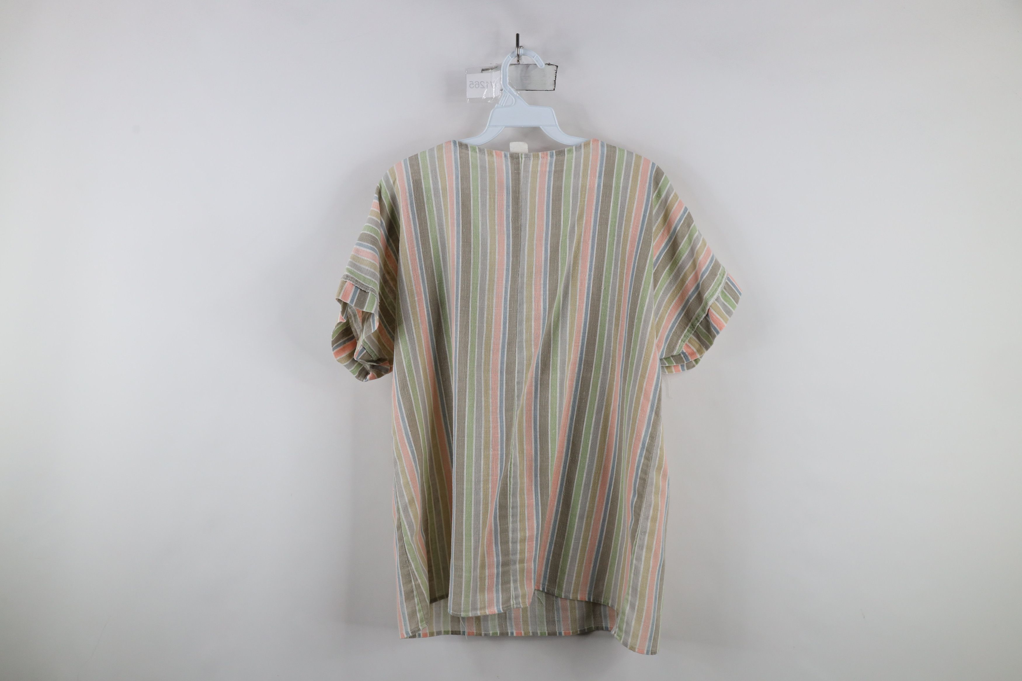 Vintage Vintage 70s 80s Streetwear Linen Blend Dolman Sleeve T-Shirt Size L / US 10 / IT 46 - 8 Thumbnail