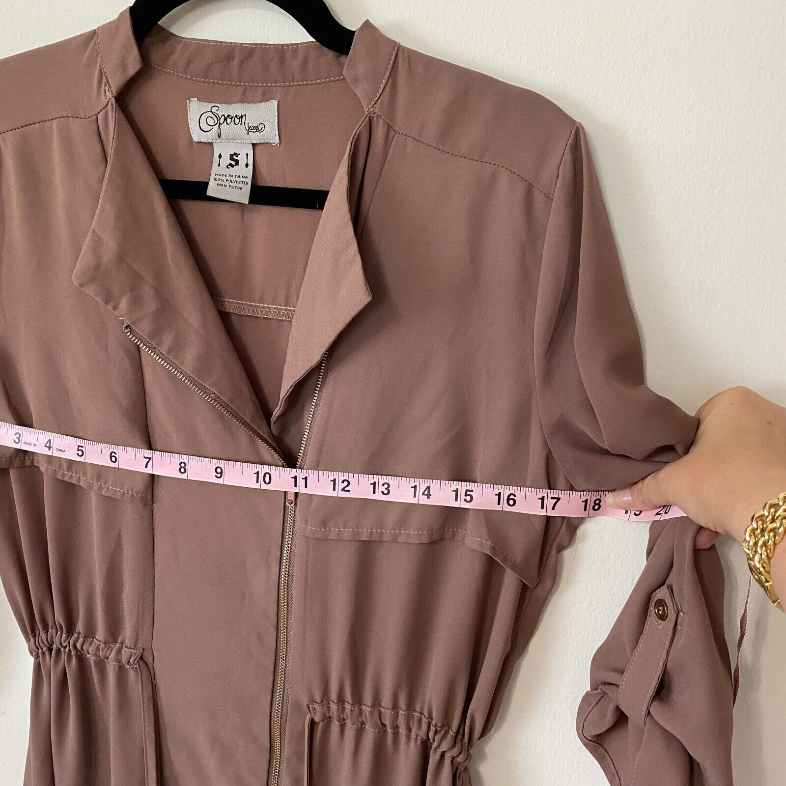Other Spoon Utility Cinch Waist Tab Sleeve Shirtdress Front Zip S Size S / US 4 / IT 40 - 10 Thumbnail