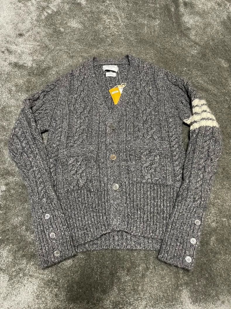Thom Browne Thom BrowneBritish handmade four-bar medium gray cashmere Size US L / EU 52-54 / 3 - 1 Thumbnail