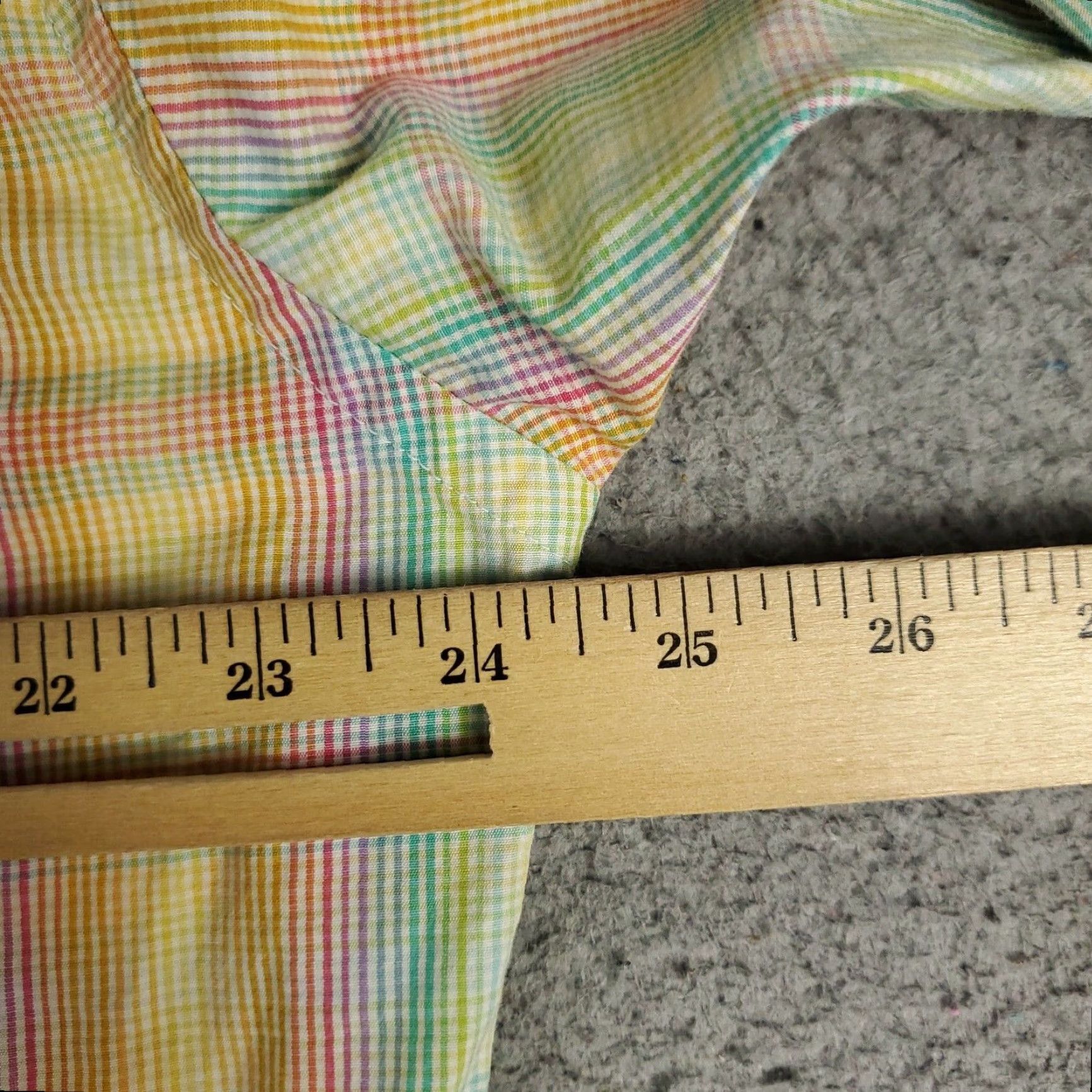BUGATCHI Bugatchi Uomo Shirt Mens Medium Yellow Green Red Plaid Button-Up Long Sleeve Size US M / EU 48-50 / 2 - 5 Thumbnail