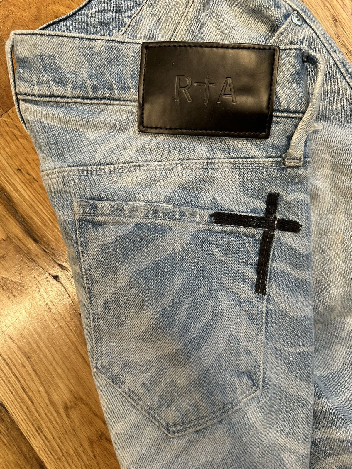 Rta Rta Zebra Print Small Spell Blue Denim Jeans Size 28 Size US 28 / EU 44 - 4 Thumbnail