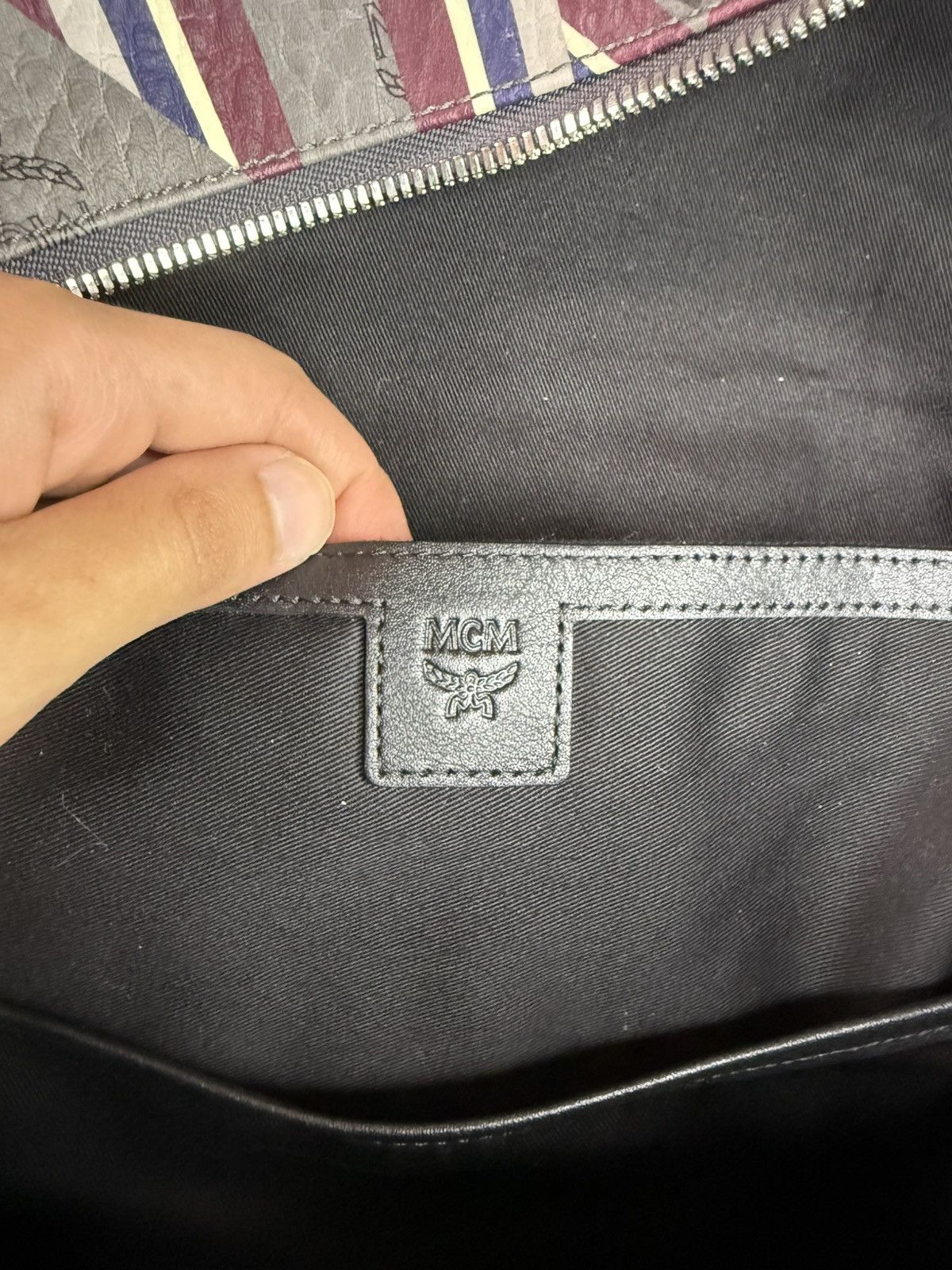 MCM MCM Stark Gunta Visetos Logo Print Medium Backpack Size ONE SIZE - 12 Thumbnail