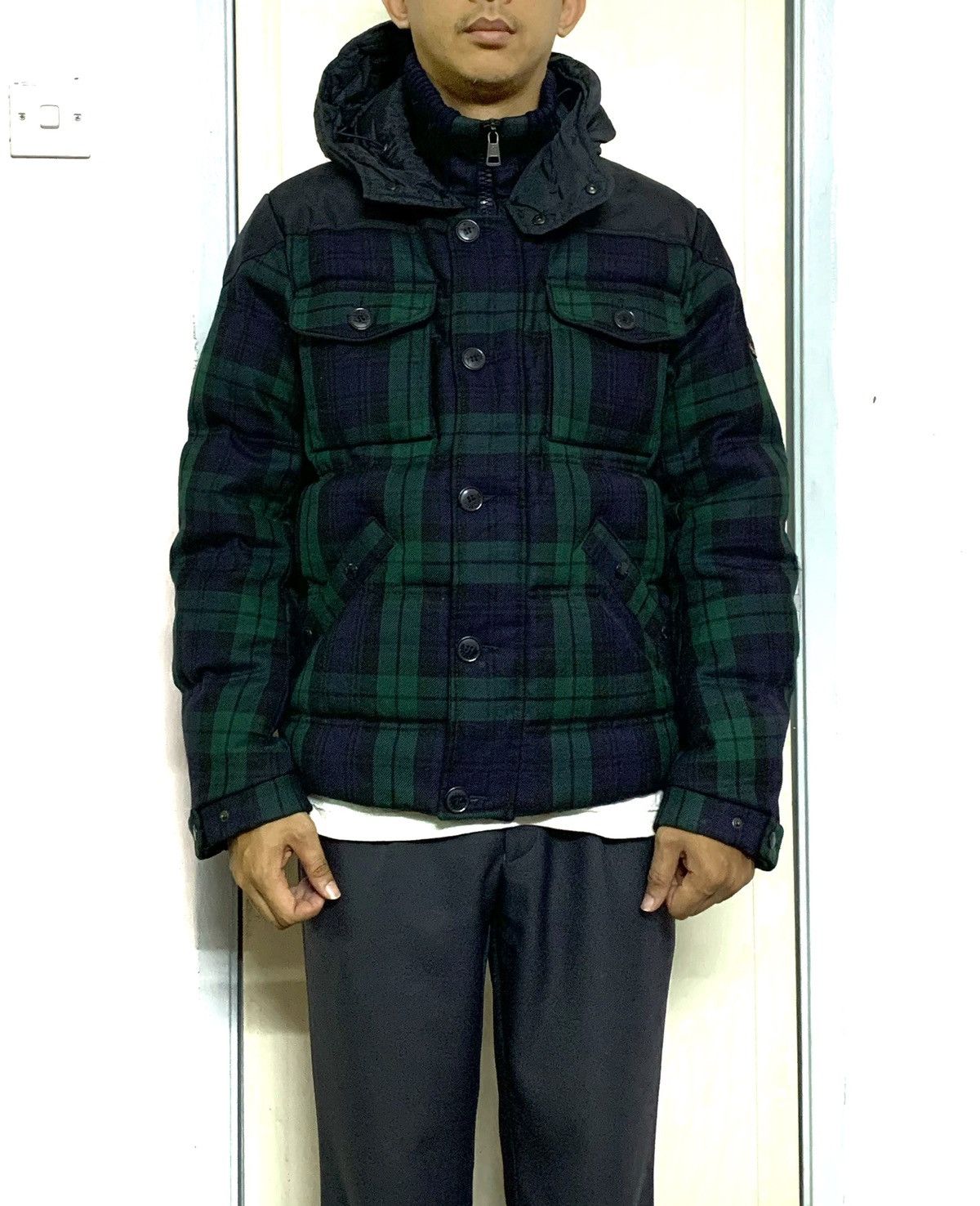 Moncler MONCLER Defense Green Wool Down Puffer Jacket Size US M / EU 48-50 / 2 - 23 Thumbnail