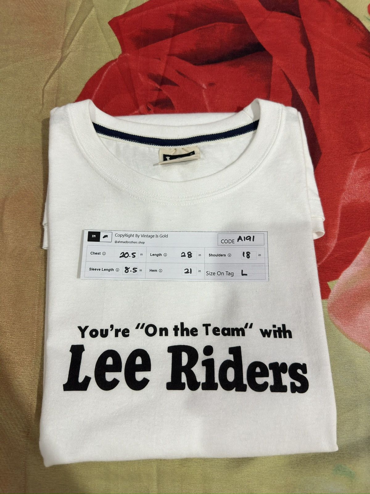Lee Vintage Lee Riders 90s Single Stitch Tshirt A191 Size US S / EU 44-46 / 1 - 10 Thumbnail