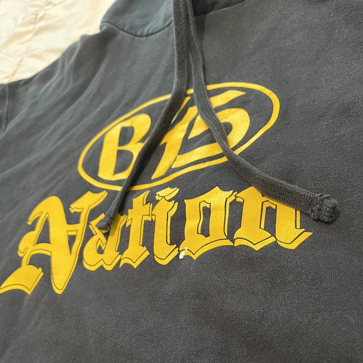 Vintage Black and yellow graphic hoodie by B45 Size US L / EU 52-54 / 3 - 4 Thumbnail