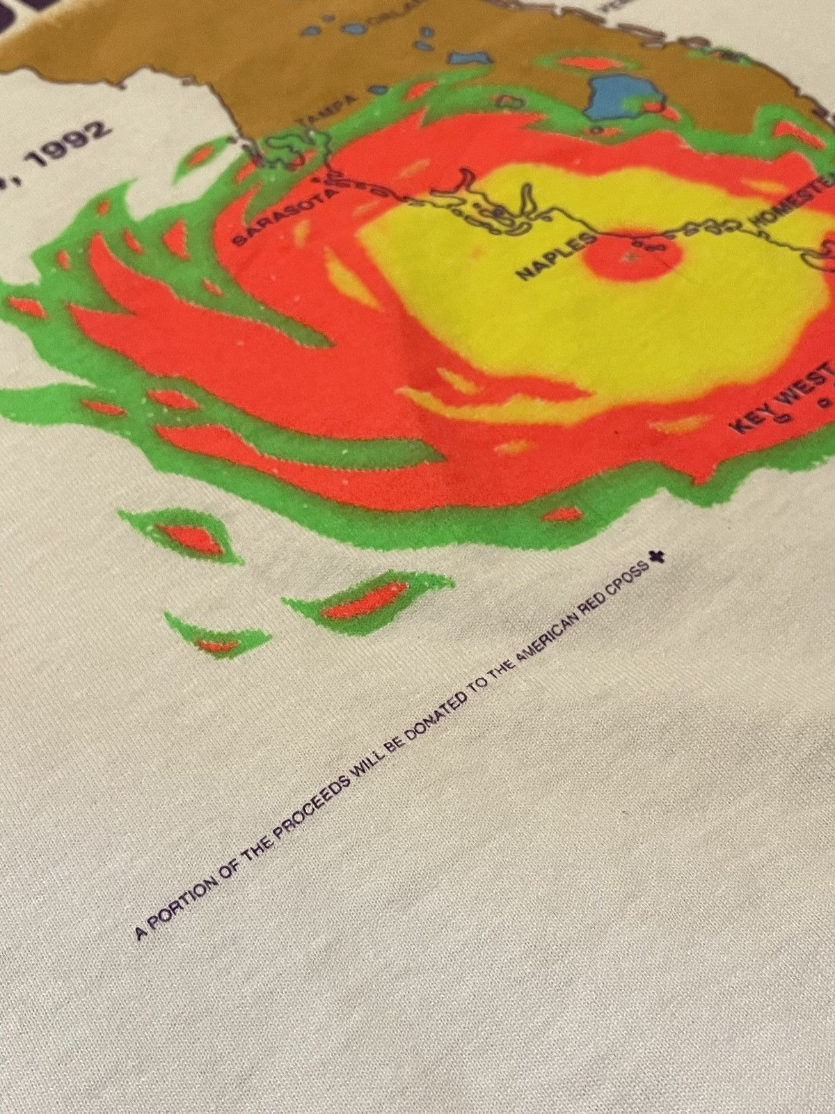 Other Deadstock Vintage 1992 Hurricane Andrew Single Stitch Tee Size US L / EU 52-54 / 3 - 3 Thumbnail