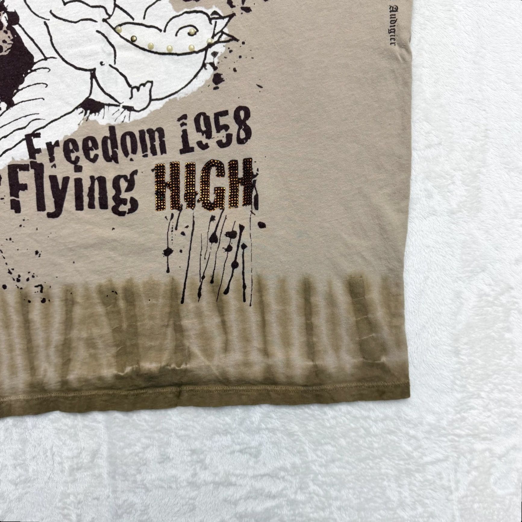 Ed Hardy Ed Hardy Shirt Mens 2XL Brown Freedom 1958 Flying High Tie Dye Graphic Tattoo Crew Neck Short Sleeve Cotton Vintage No Size US XXL / EU 58 / 5 - 5 Thumbnail