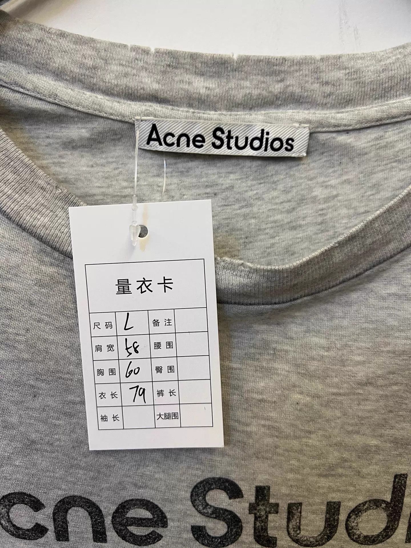 Acne Studios Acne SS24 1996 Relaxed Logo Crew Tee Gray L Unisex Size US L / EU 52-54 / 3 - 5 Thumbnail