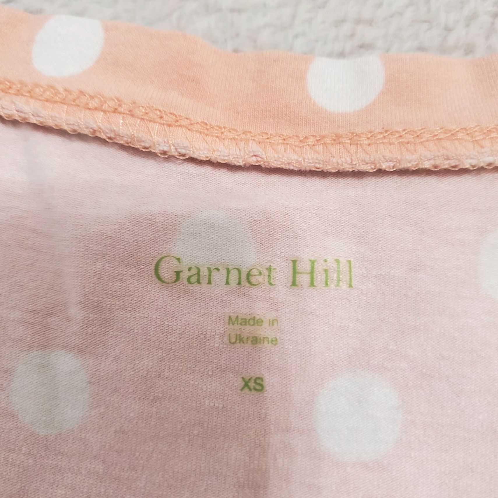 Vintage Garnet Hill Shirt Women XS Peach White Polka Dot Cap Sleeve Stretch Size XS / US 0-2 / IT 36-38 - 3 Thumbnail