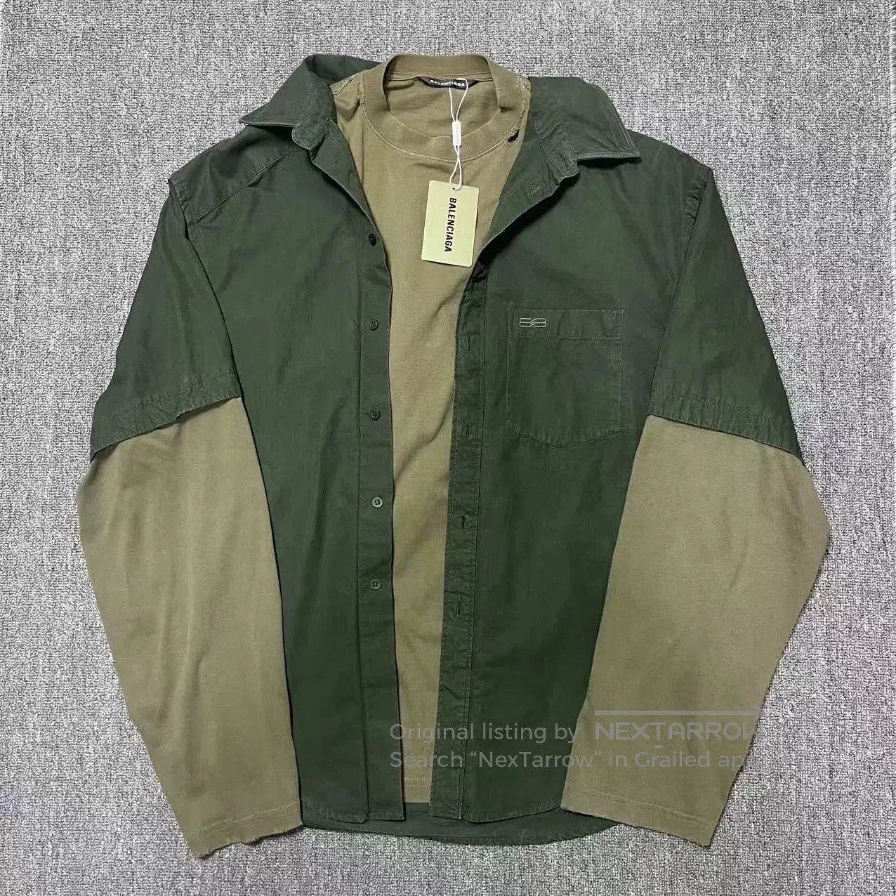 Balenciaga Balenciaga Layered Paneled Coat Shirt. Size US L / EU 52-54 / 3 - 1 Thumbnail