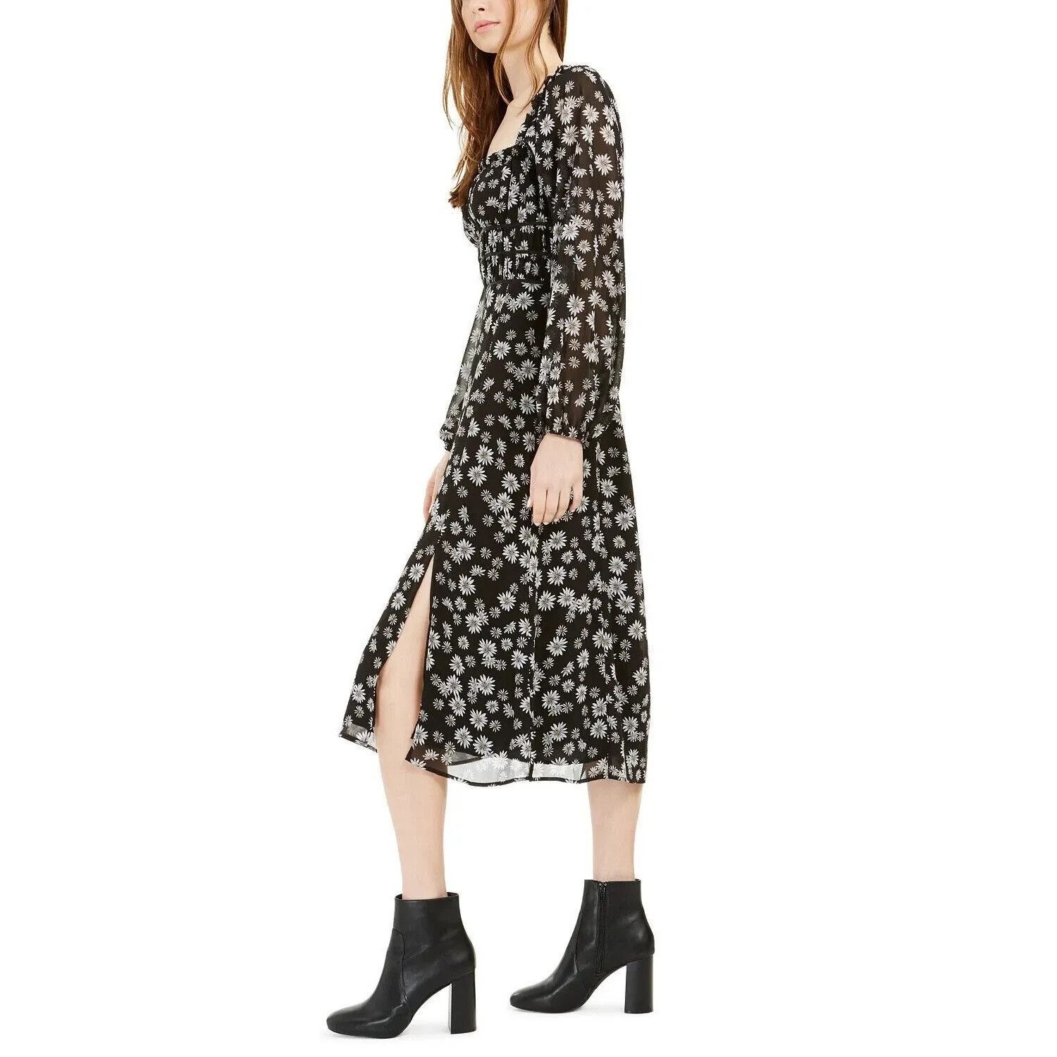 Other LEYDEN Daisy Print Smocked Midi Dress, Black Daisy, Size M Size M / US 6-8 / IT 42-44 - 2 Thumbnail