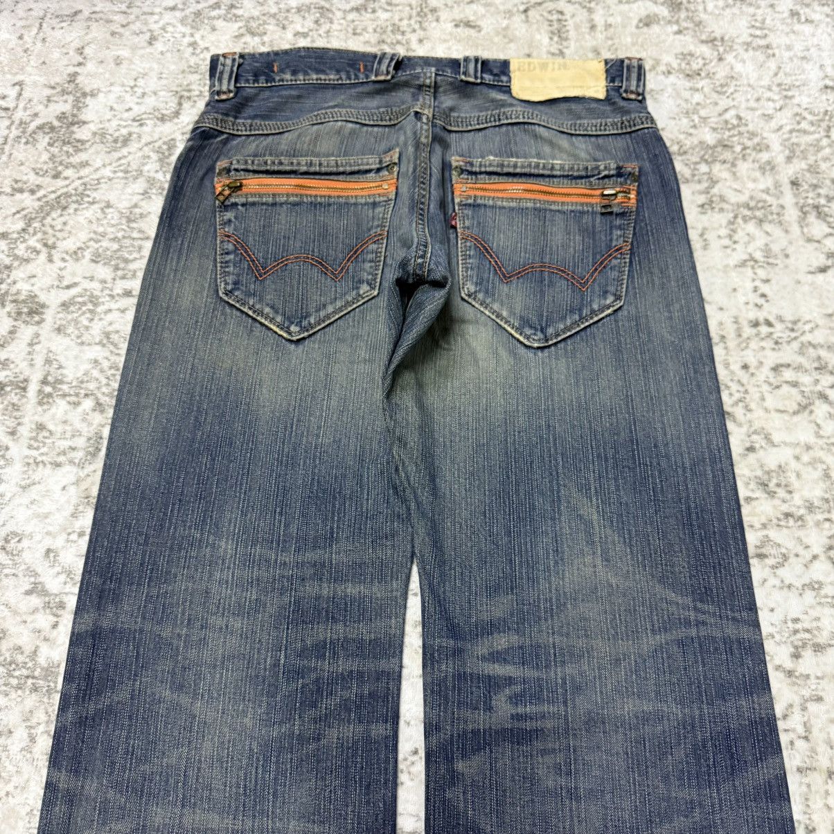 Edwin Vintage Edwin XV-S Patina Fade Wash Straight Jeans Size US 32 / EU 48 - 4 Thumbnail