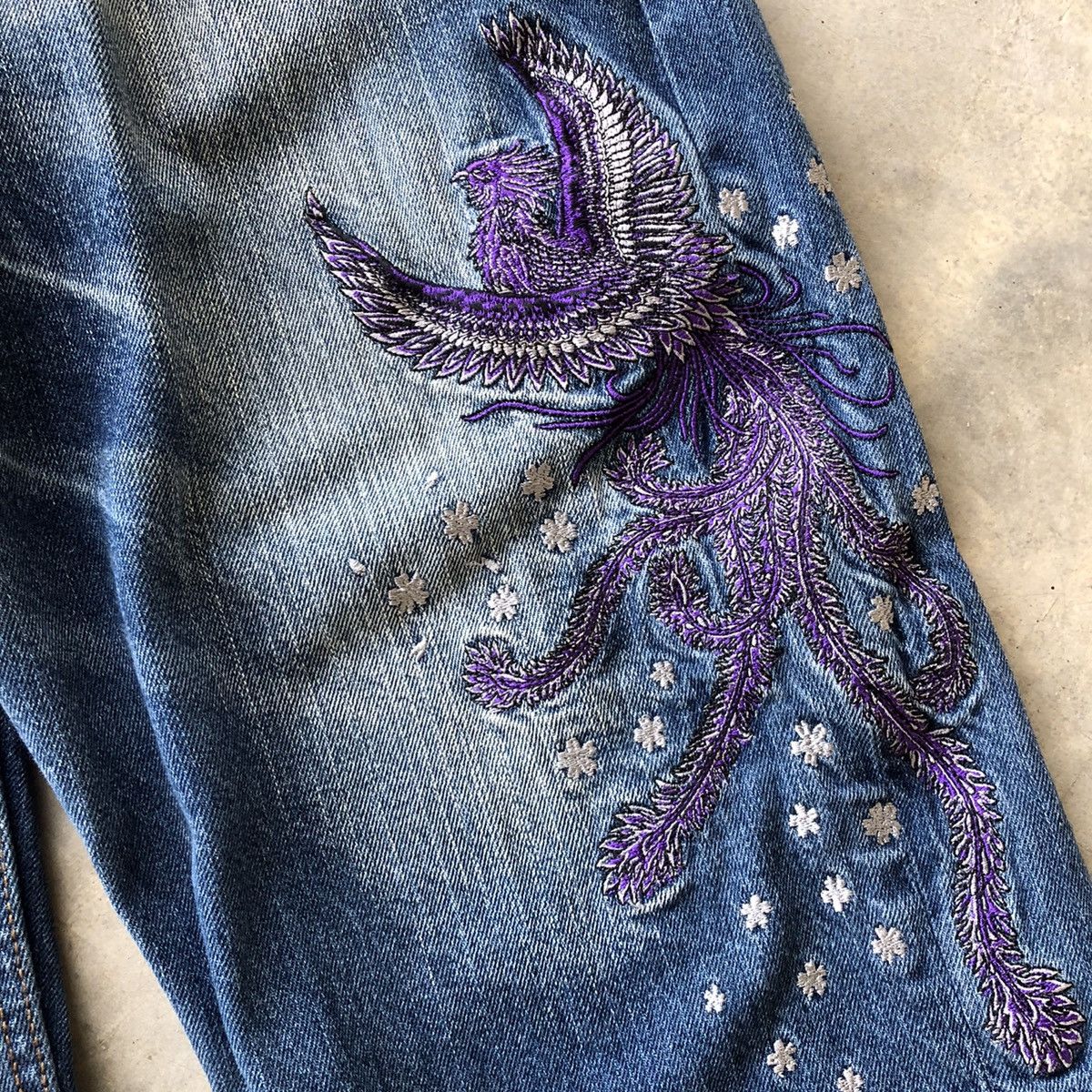 Japanese Brand Sukajan Pants Rare Flying Peacock Jorts Size US 34 / EU 50 - 9 Thumbnail