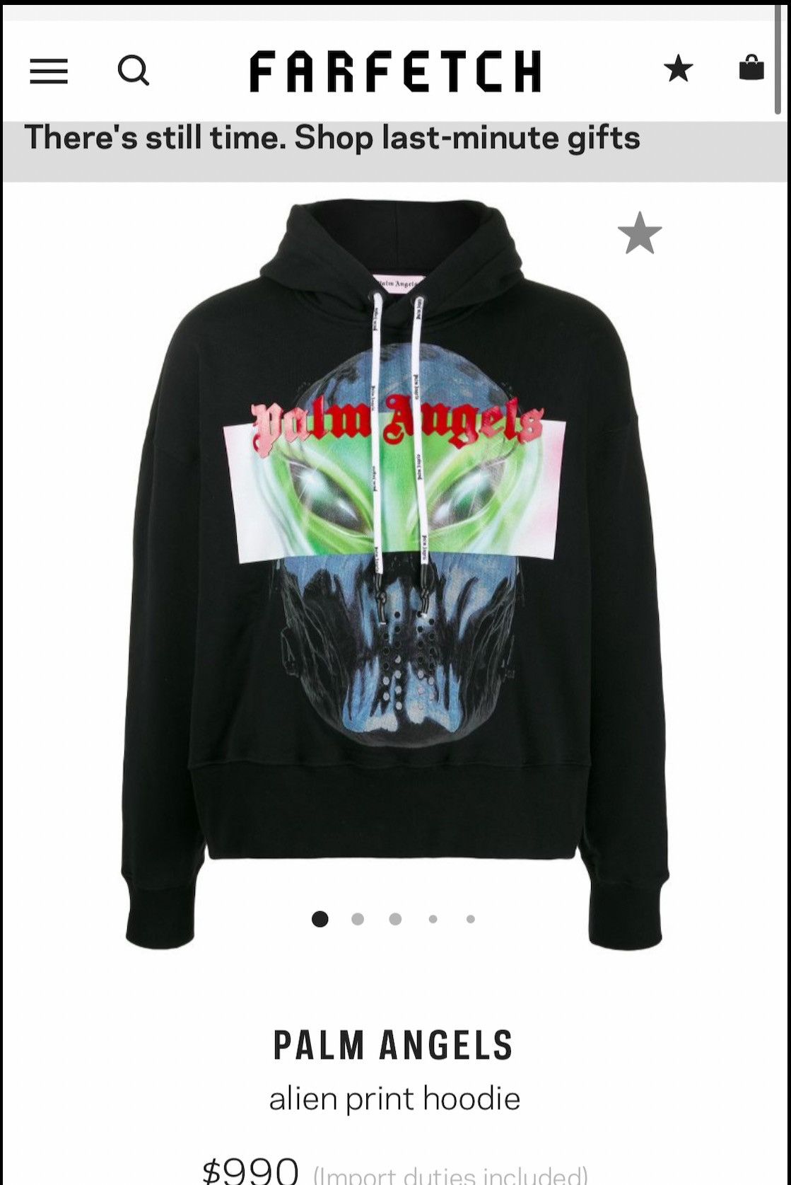 Palm Angels Palm Angel’s alien print hoodie Size US M / EU 48-50 / 2 - 6 Thumbnail