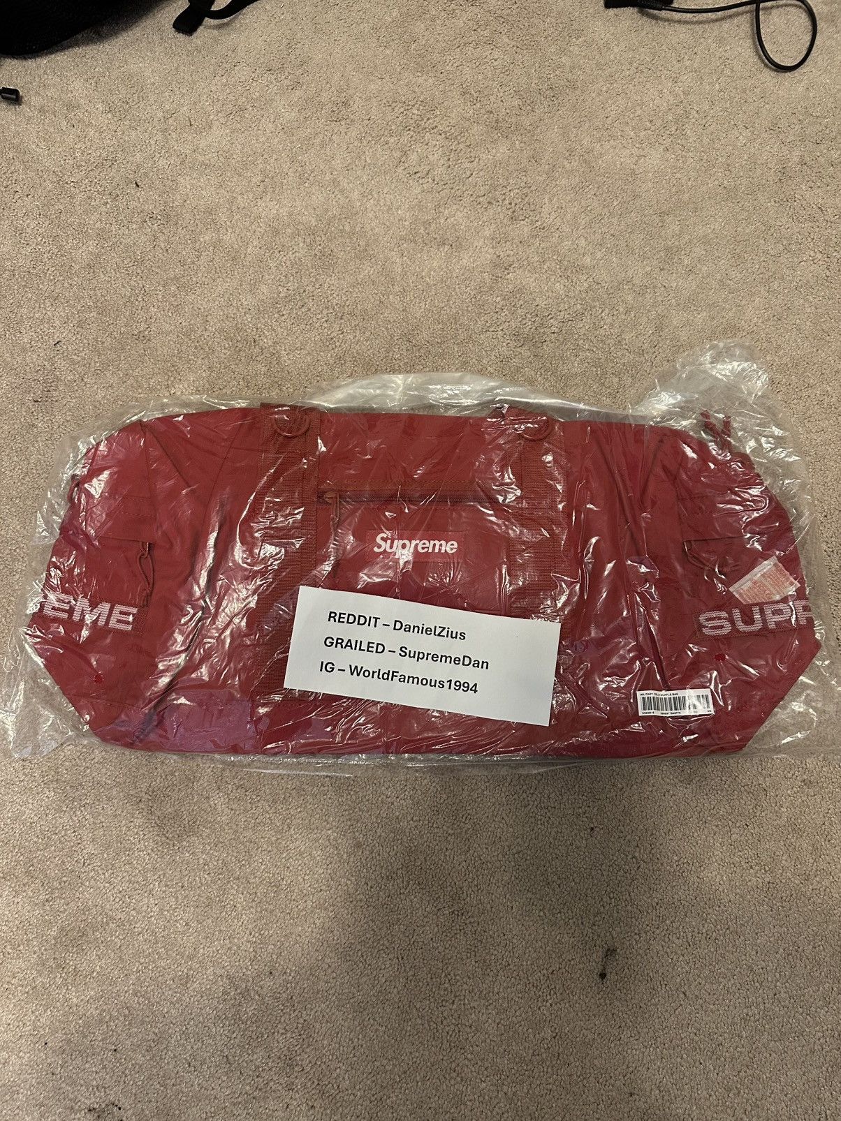 Supreme Supreme Field Duffle Bag 'Red' Size ONE SIZE - 4 Thumbnail