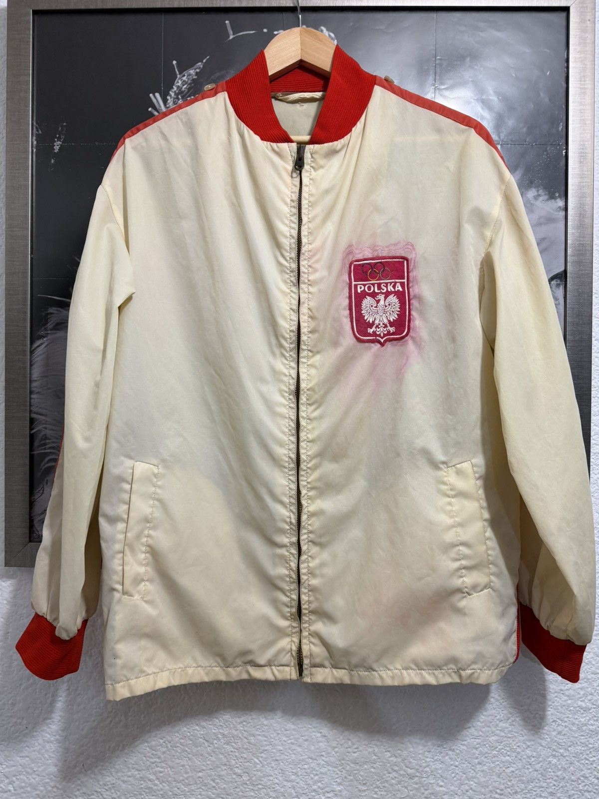 USA Olympics POLSKA OLYMPIC GAMES TRACK JACKET VINTAGE 1950’s Size US L / EU 52-54 / 3 - 1 Thumbnail