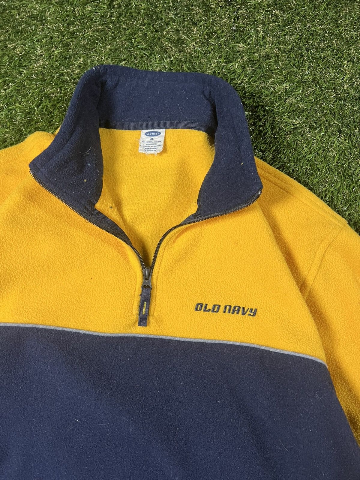Old Navy Vintage Y2k Old Navy Two Toned Fleece Fall Pullover Jacket Size US XL / EU 56 / 4 - 2 Thumbnail