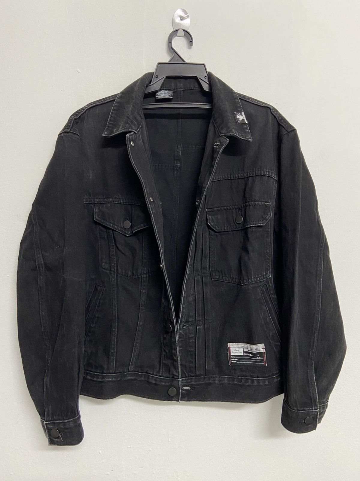Maison MIHARA YASUHIRO Gu x Miharayasuhiro Black Trucker Denim Jacket Size US M / EU 48-50 / 2 - 2 Thumbnail