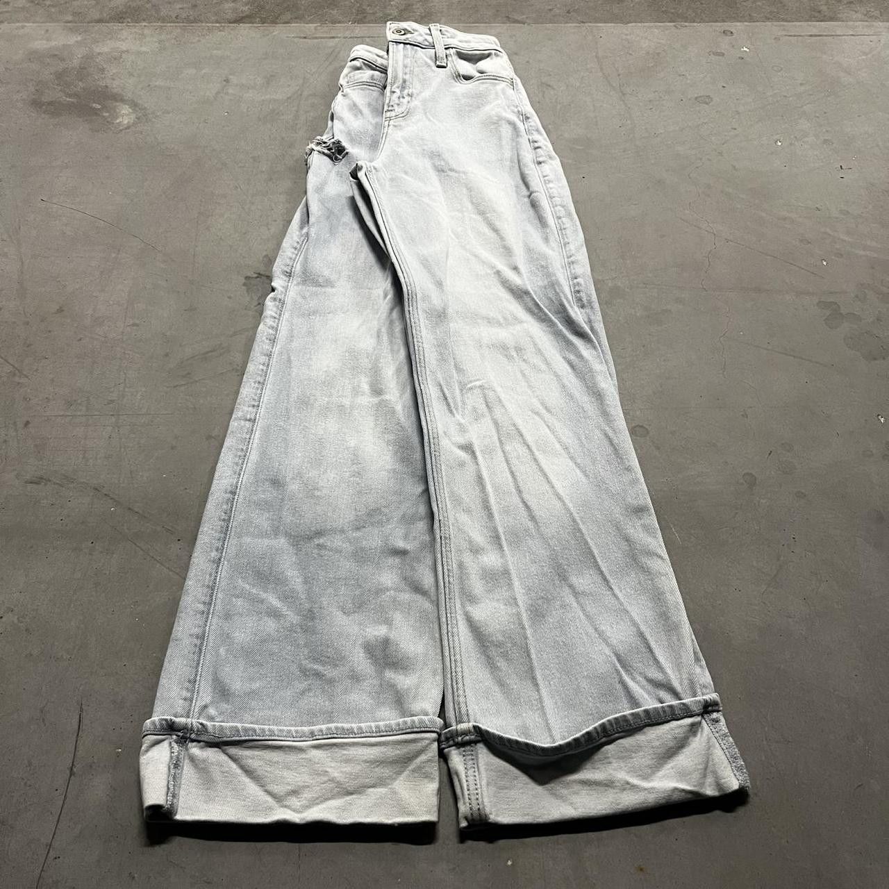 Japanese Brand × Vintage Vintage Y2K Super baggy High Rise Light Wash Denim Jeans ! Size 24" / US 00 / IT 34 - 1 Thumbnail