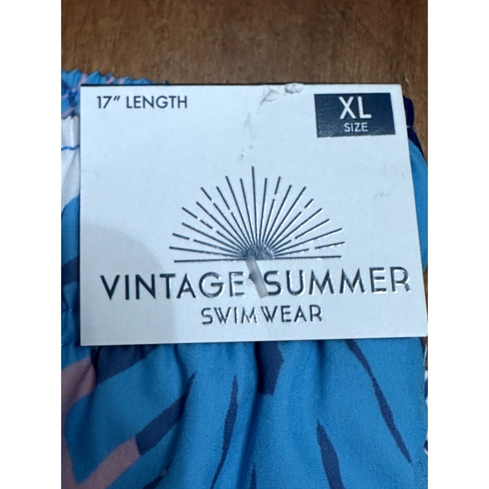 Other Vintage Swim Mens Multi Leaf Print Drawstring Swim Trunks XL Size US 34 / EU 50 - 7 Thumbnail