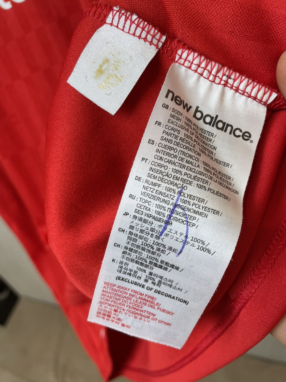 New Balance 2015 2016 Liverpool Home New Balance Soccer Jersey Size US M / EU 48-50 / 2 - 12 Thumbnail