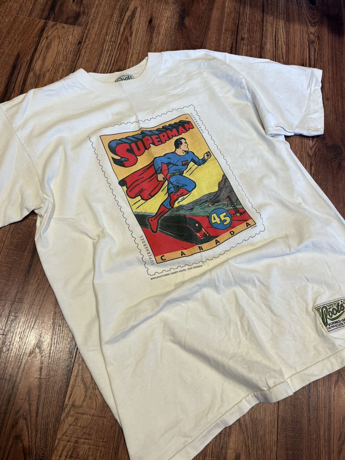 Roots Vintage Superman 1995 Stamp Roots Commemorative Graphic Tee Size US XL / EU 56 / 4 - 2 Thumbnail