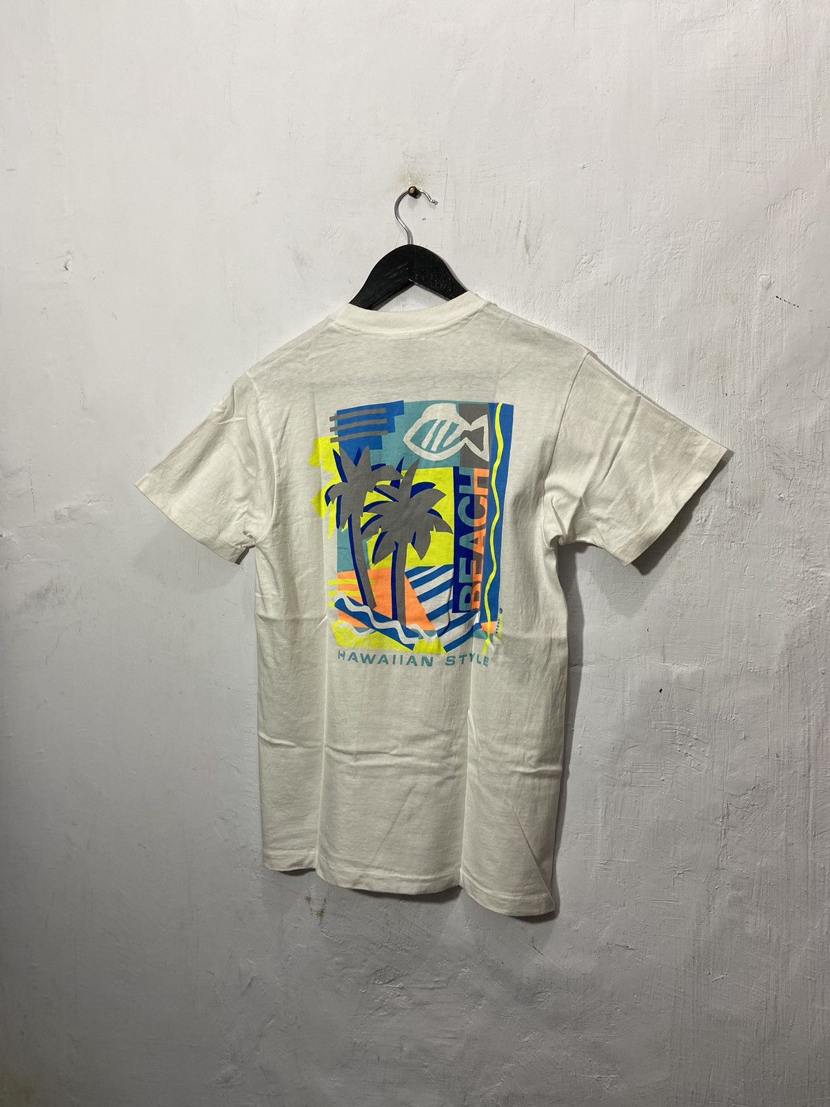 Other Hawaiian Style Beach Tshirt Aloha Wear White Size US M / EU 48-50 / 2 - 1 Thumbnail