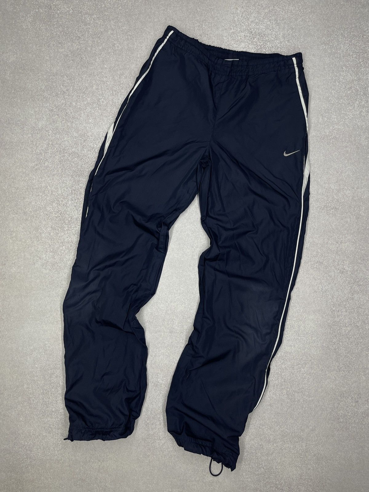 Vintage Nike Nylon Sweatpants Navy Drill Y2K TECH ACG Size S
