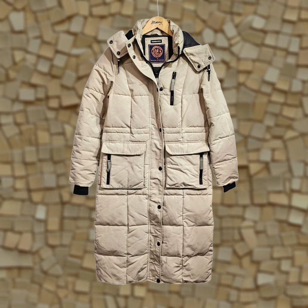 Superdry Superdry Womens Jacket Beige 8 UK Everest Longline Parka Hooded Size M / US 6-8 / IT 42-44 - 1 Thumbnail