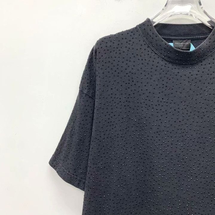 Balenciaga Balenciaga 2022 Black Diamond Cotton T-shirt Size US M / EU 48-50 / 2 - 3 Thumbnail
