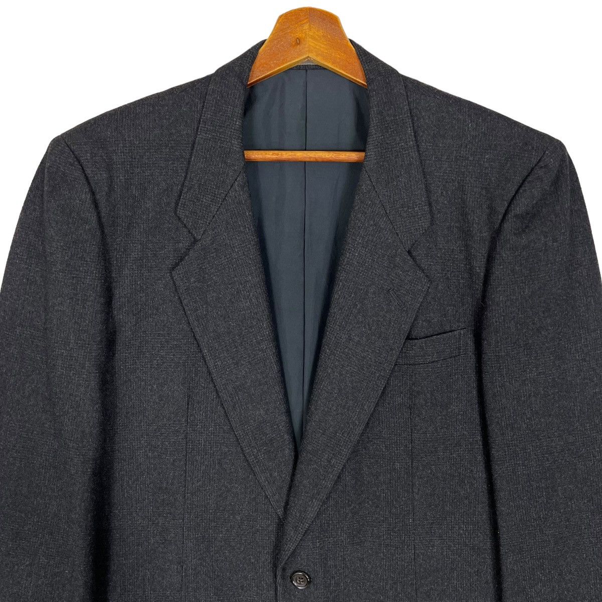 Comme des Garcons Homme Dark Gray Notch Lapel Blazer Size US L / EU 52-54 / 3 - 3 Thumbnail