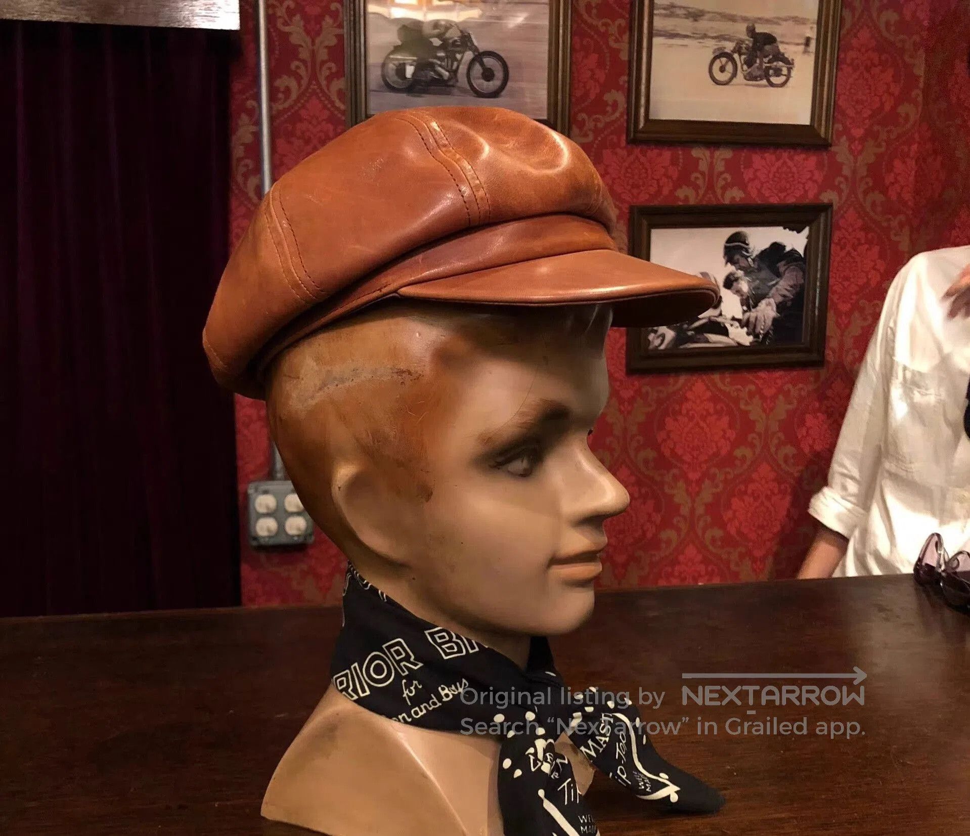 Other Brown Vintage Leather Octagonal Hat. Size ONE SIZE - 2 Thumbnail